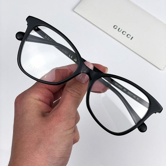 Gucci GG1360O 001 Eyeglasses Black Square Women - Picture 2 of 12